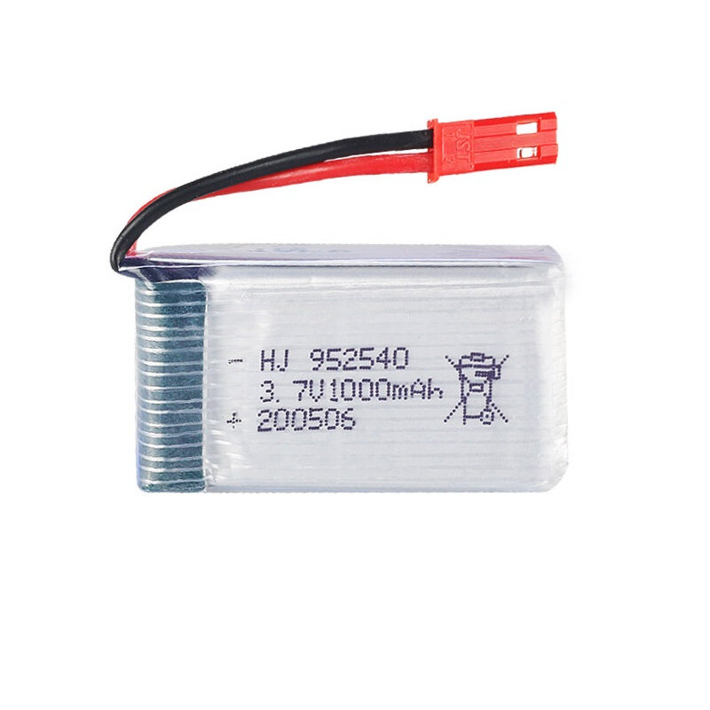 JST Plug-batería Lipo de 3,7 V y 1000mAh, cargador para X400, X500, X800, HD1315, HJ818, HJ819, X25, cuadricóptero RC, pieza de repuesto vs 800mah