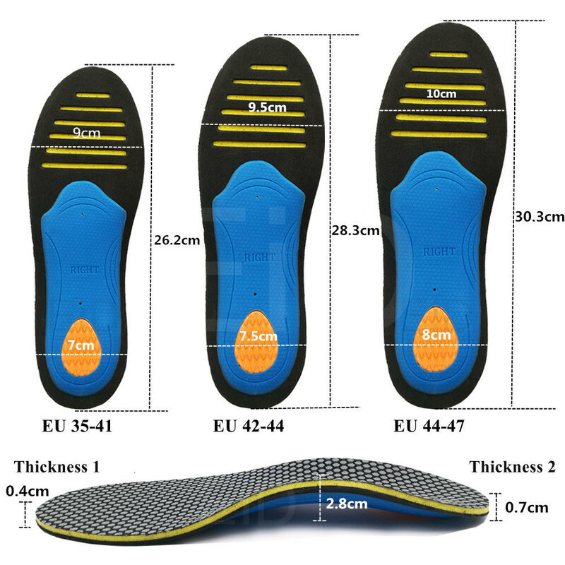EiD EVA ортопедические стельки ортопедические плоская подошва для здоровья обуви вставка для поддержки свода коврик для подошвенного фасциита Уход за ногами