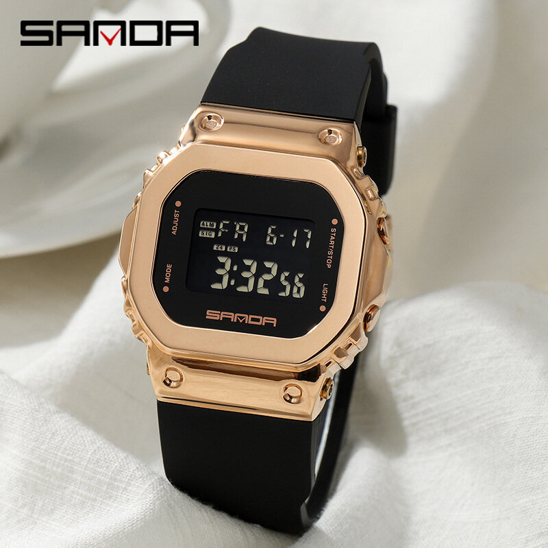 Fashion Luxury Couples Wristwatch Small Cube Multifunction Electronic Watches Trend Luminous Male Female Clock Birthday Gifts