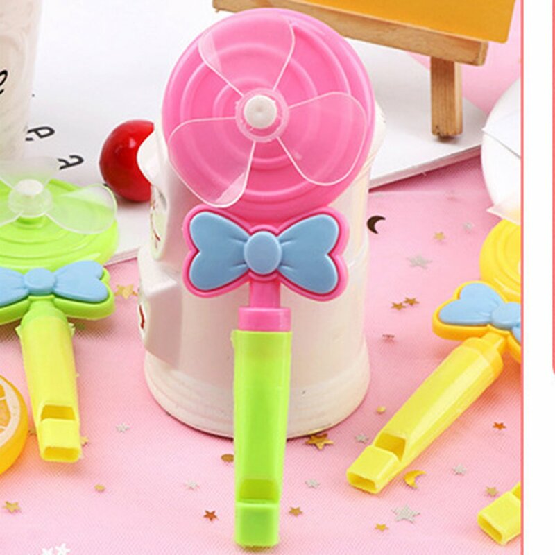 Baby Windmill Toy Whistle Windmill Blowing Toy Children's Toy Small Developmental Outdoor Handle Toys Pinwheel Wind Spinner