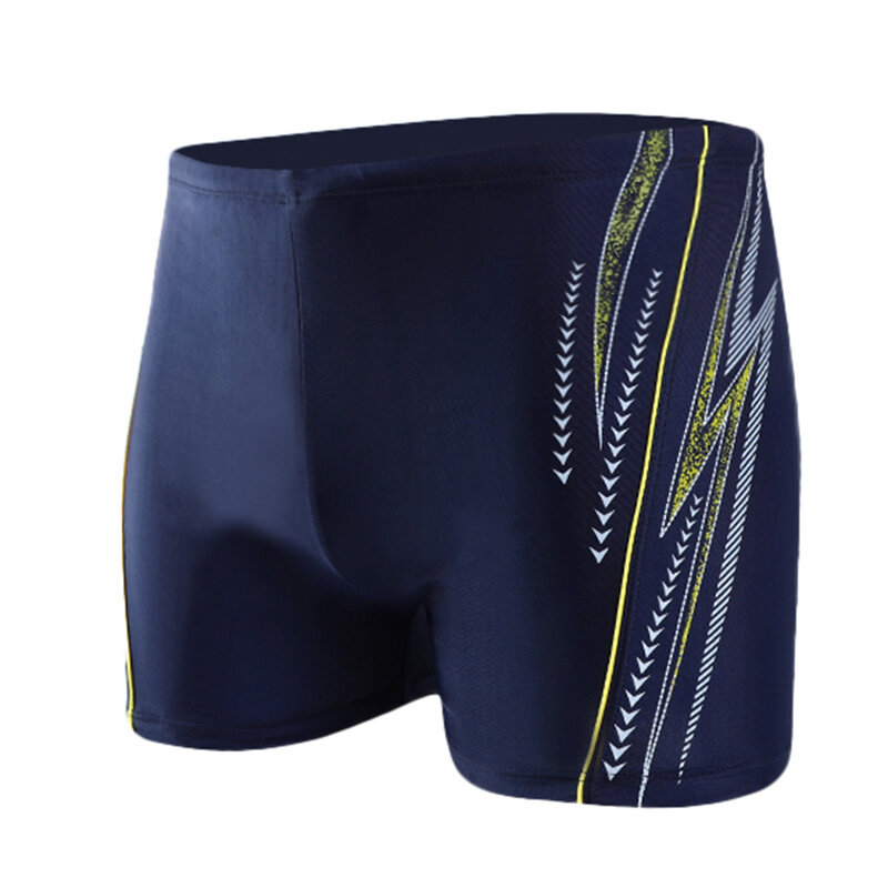 Nuevos calzoncillos transpirables sexis estampados para hombres bañadores de natación a la moda con correa incorporada-pantalones ajustados de ángulo plano bañadores de natación 11,15