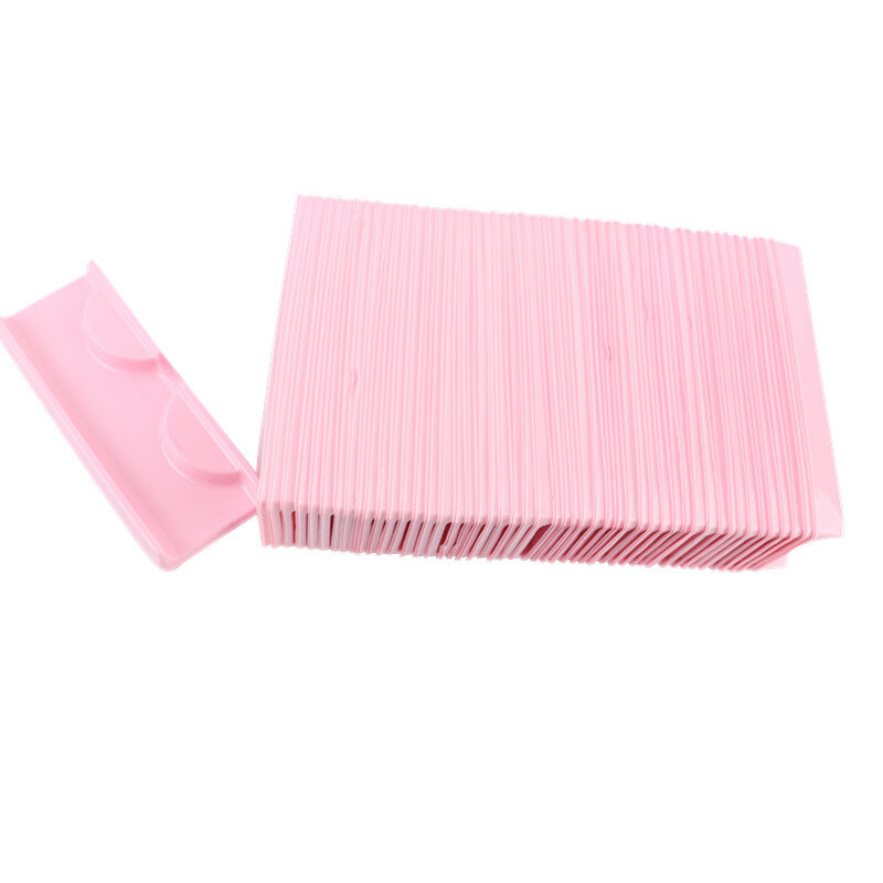 Heißer Verkauf 100pcs/set Kunststoff Rosa Beige Transparent Wimpern Fall Wimpern Fall Lagerung Verpackung Box Viel Machen up Fall 20#42