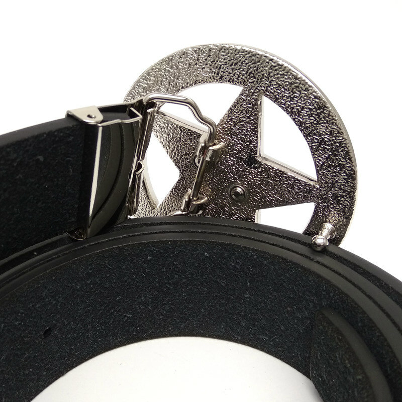 Hebilla de cinturón de Metal con logotipo de estrella de cinco puntas de plata militar de los EE. UU. De la Segunda Guerra Mundial, hebillas de cinturón de vaquero personalizadas al por menor, envío directo
