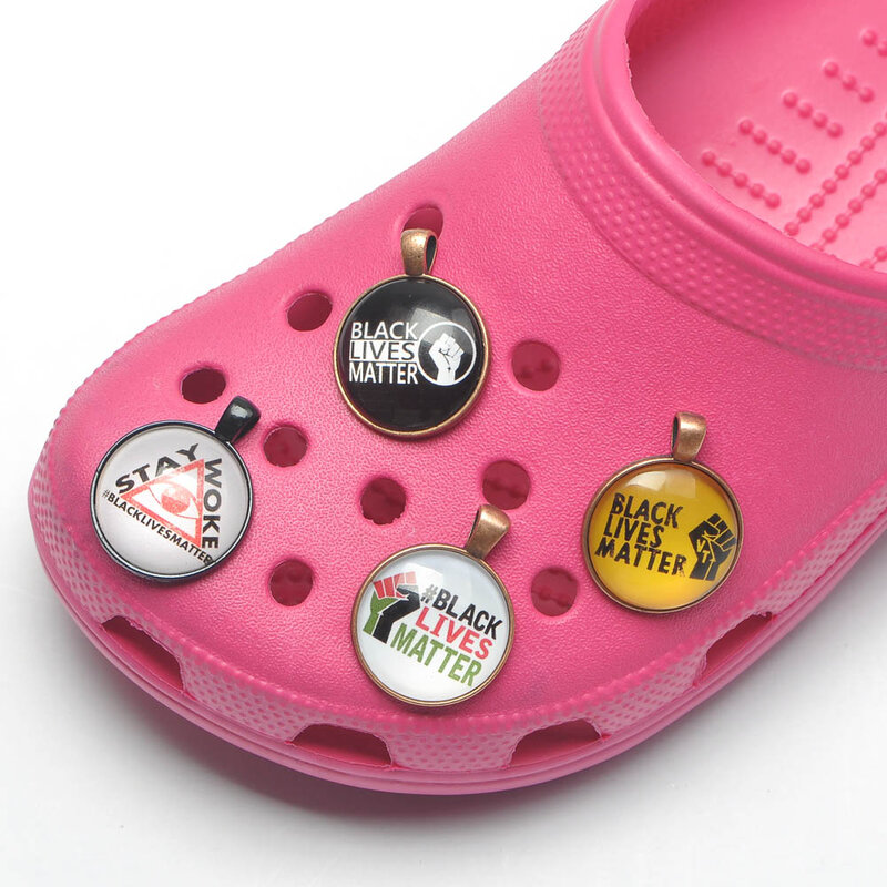 Bling Rhinestone Designer Charms Shoe Accessories For Croc Shoes Sandals Decoration Metal Tag Letter Accesorios Custom