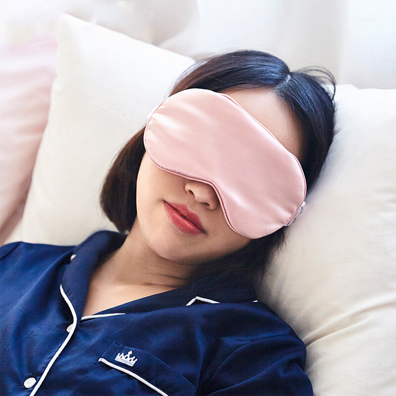 Mascarilla de seda pura para dormir, protector de Ojos de doble cara, parche para los ojos, protección para la salud y el sueño, 16 momme, 100%