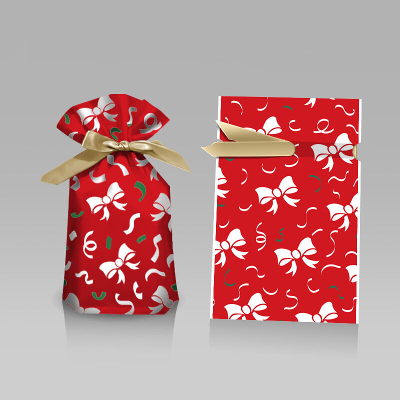 2022 Christmas Candy ถุง Santa ของขวัญกระเป๋าคริสต์มาสตกแต่งสำหรับเกล็ดหิมะ Noel ปัจจุบัน Christmas Wrap ผู้ถือใหม่ปี