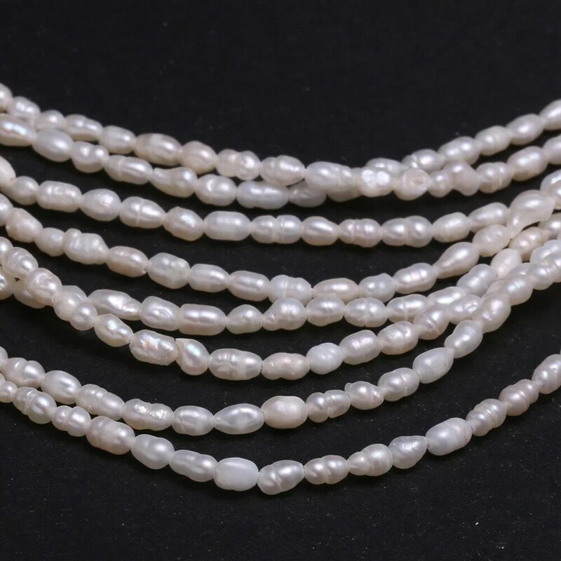 Natürliche Süßwasser Perle Perlen Hohe Qualität Reis Form Punch Lose Perlen für Machen Schmuck DIY Armband Halskette Zubehör