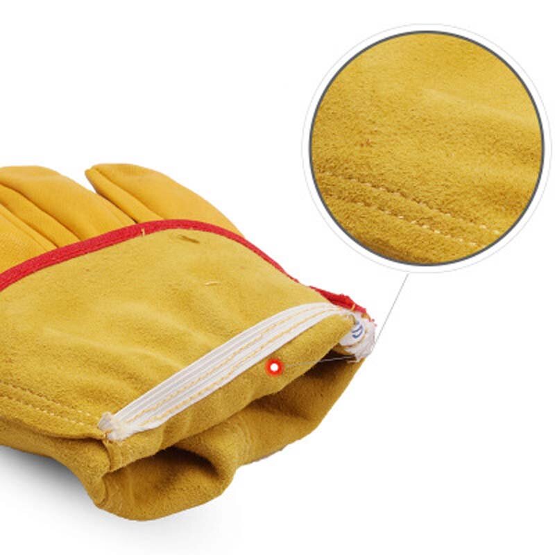 Arbeit schutz garten handschuhe fünf-finger außen bequeme tragen-beständig leder handschuhe