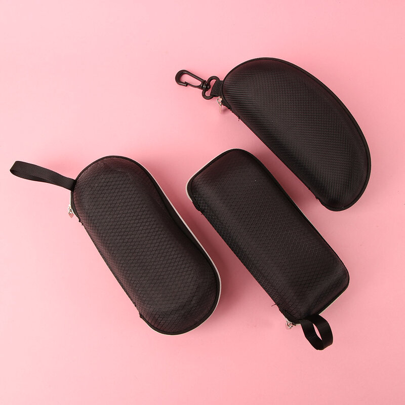 High Quality Simple Style Microfiber Black Glasses Case Style Flat Mirror Box Glasses Bag Glasses Case Glasses Protection Box