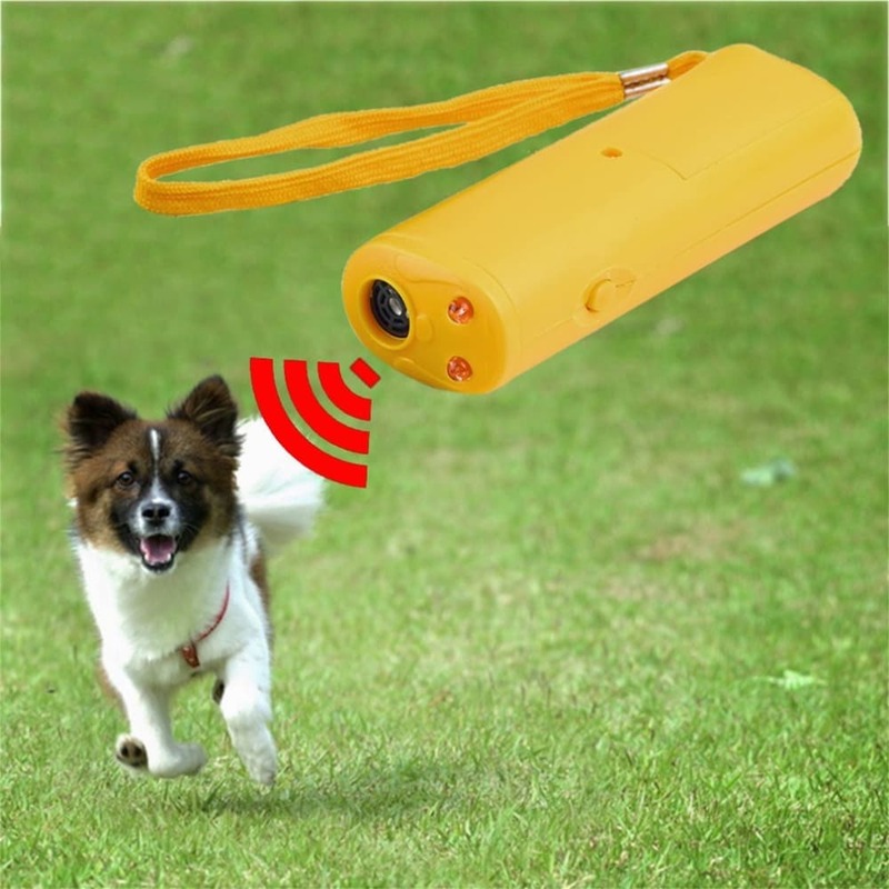 Alta qualità 3 in 1 Anti abbaiare Stop corteccia ultrasuoni Pet Dog repellente dispositivo di addestramento Trainer bandire l'allenamento con luce a LED