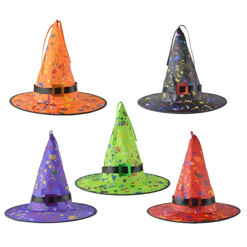2024 nowych kapelusz wiedźmy LED dla dzieci bawiących się w nocy dzieci ulubione Halloween prezentuje piękny prezent dla dzieci