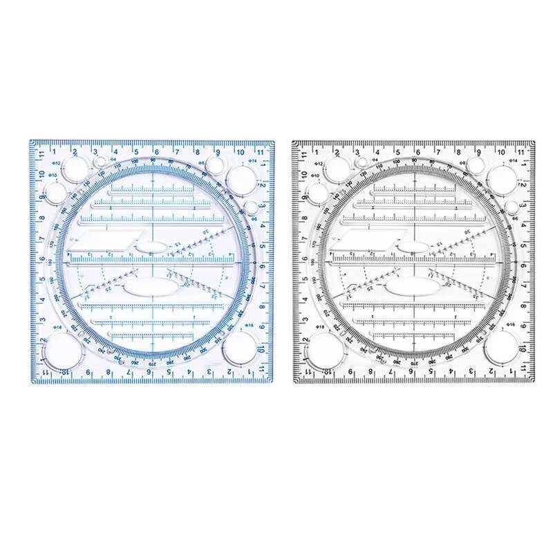Règle de dessin multifonctionnelle polyvalente, courbe ronde, ligne horizontale parallèle, ligne verticale, fournitures scolaires