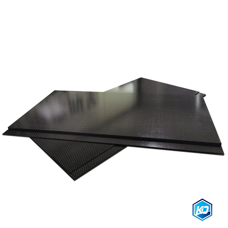Placa Anti-UV da fibra do carbono, liso e matte, placa lustrosa do carbono, folhas do painel, material composto alto da dureza, 0.5-6mm, 125x75mm, 3K