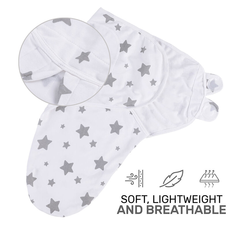 Baby Swaddle Decke Swaddle Wrap für Neugeborenen Einstellbare Swaddle Decke für Baby Boy & Girl Weichen Bio Baumwolle Swaddle
