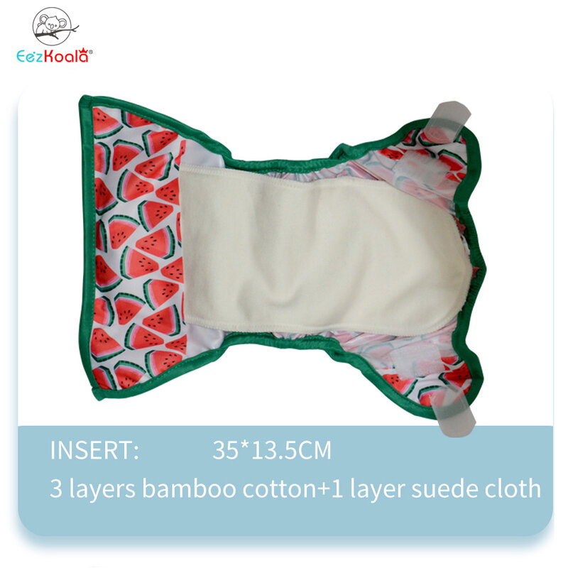 EezKoala-cubierta de pañal de tela ecológica, lavables para bebés, impermeables, reutilizables, de bolsillo ajustable