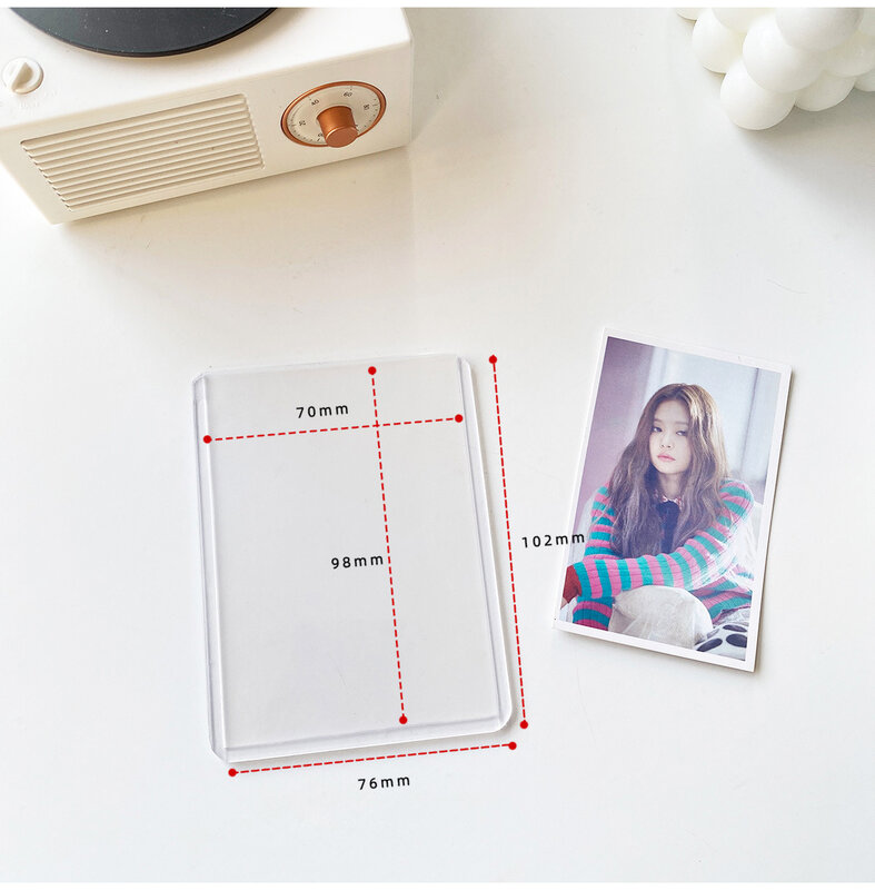 Minkys 10 pçs 25 pçs pacote kpop photocards protetor de filme ídolo foto mangas titular com protetor de tela papelaria escola
