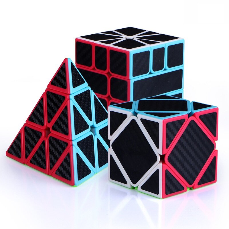 QIYI-Speed Magic Cubes Puzzle Toy para crianças e adultos, adesivo de fibra de carbono, nova chegada, 11 tipos, presente, 2020