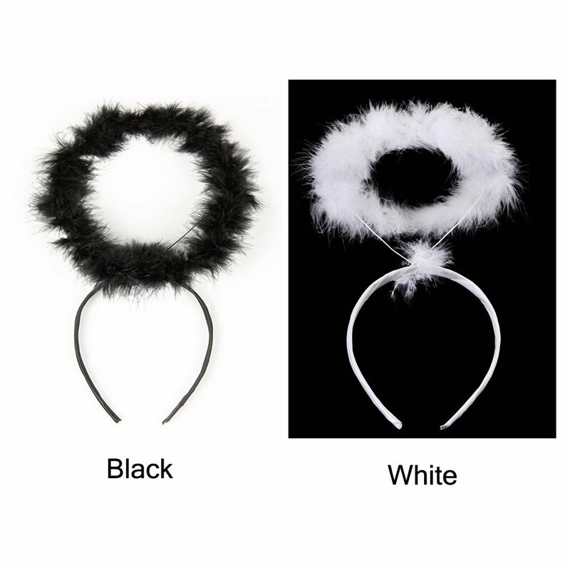and Kids Christmas Performances Party Favor Feather Angel Headband Cosplay Costume Angel Outfit Angel Halo Headband