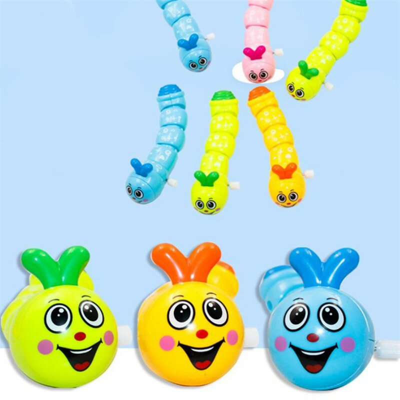 Juguete de cuerda de oruga de plástico para niños, juguete educativo divertido de mecanismo de relojería, 1 ud.