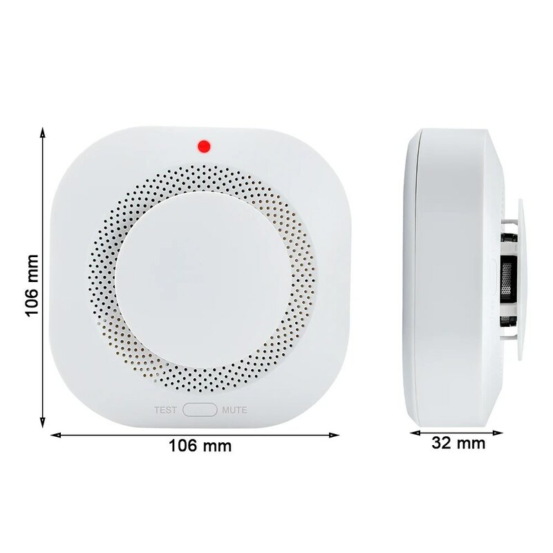 433MHz bezprzewodowy detektor dymu przeciwpożarowego przenośny Alarm przeciwpożarowy dla inteligentnego System alarmowy do domu