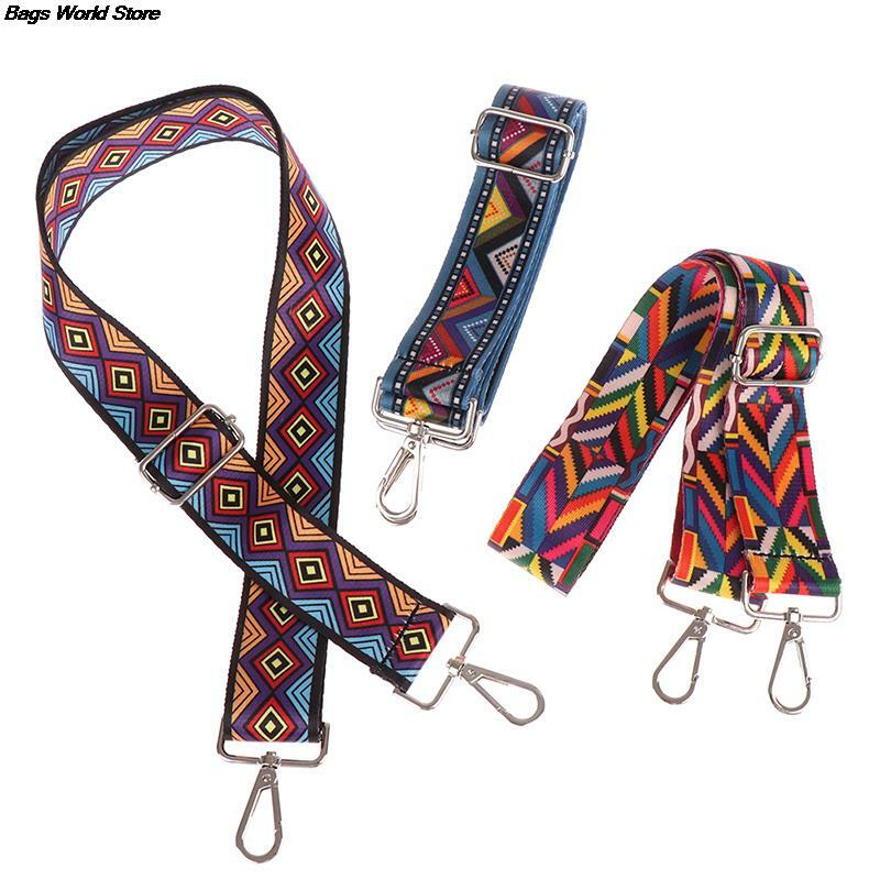 Nylon Bag Strap 1PC Woman Colored Straps for Crossbody Messenger Shoulder Bag Accessories Adjustable Embroidered Belts Straps