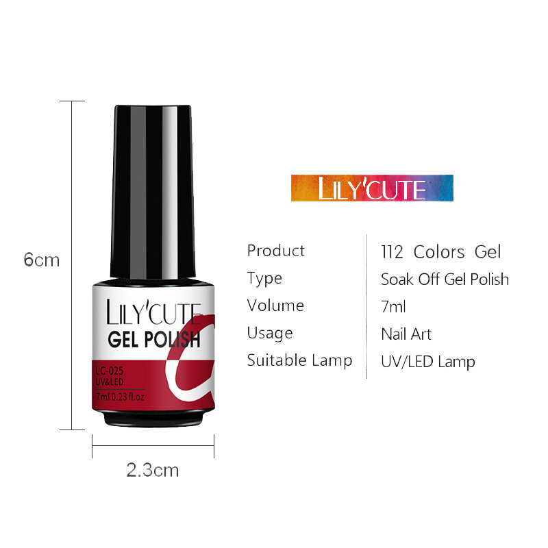 LILYCUTE-세미 퍼머넌트 UV LED 네일 폴리시 젤 6 개/세트, 젤 네일 젤 폴리시, 가을 인기 색상