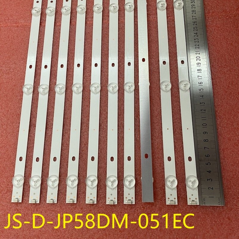 10 teile/satz LED bar 5LED für TD K58DLJ10US polaroid 58 tvled584k01 JS-D-JP58DM-051EC(81225) E58DM100 3030-5S1P