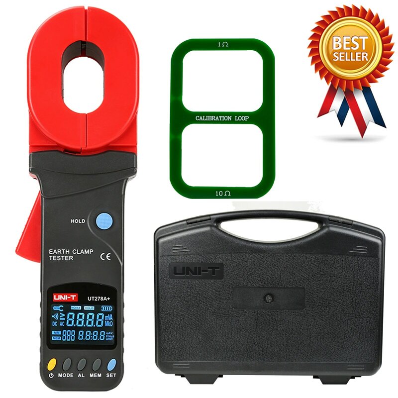 UNI-T UT278A+ Clamp Ground Resistance Tester Ground Loop Resistance Measurement Range 32MM Big jaw Leakage Current Detection.