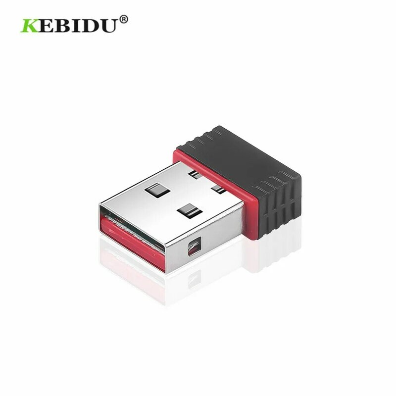KEBIDU 150Mbps Adaptor Wifi Nirkabel USB Mini Kartu LAN Jaringan Wi Fi 802.11b/g/n RTL8188 Kartu Jaringan Adaptor untuk PC Desktop