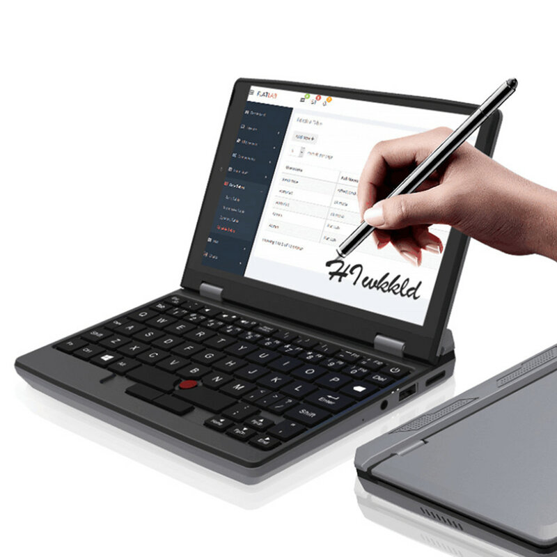 Mini laptop com tela sensível ao toque e bluetooth 4.2, 7 polegadas, 12g, 1 também, n4000, ips, portátil, netbook, ganhar 10 pro, micro computador