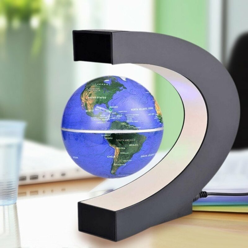 Globe flottant à LED carte du monde, lévitation magnétique, lampe antigravité électronique, nouveauté, décoration d'anniversaire