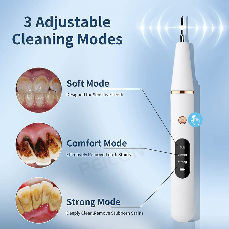 Ultrasonic Dental Scaler para Dentes Tartar Mancha, Dente Calculus Remover, Sonic elétrico, Placa Cleaner, Dental Stone Removal