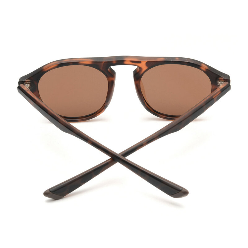 JM lekkie okrągłe spolaryzowane męskie okulary przeciwsłoneczne w stylu Vintage UV400