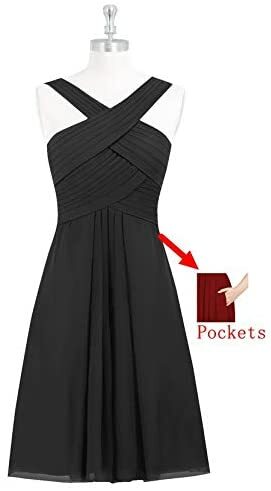 Krótka szyfonowa sukienka dla druhny Halter kolano długość szata de soiree suknie wieczorowe vestidos elegantes para mujer فساتية الهرة