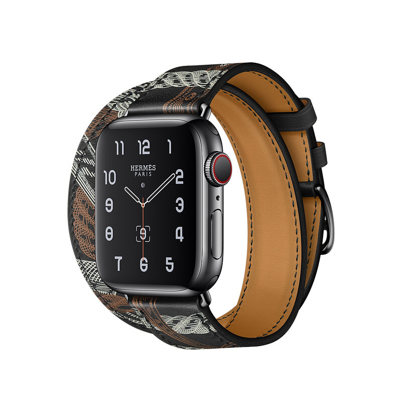 Cinghia Per Apple watch band 5 4 44 millimetri 40 millimetri Doppio Tour del cuoio Genuino correa iwatch 3 2 42mm 38 millimetri braccialetto aple Accessori Per orologi