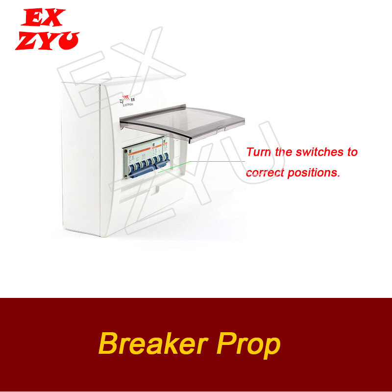 EXZYU Breaker Prop Room Escape echt leben Drehen alle schalter in korrekte positionen zu entsperren die kammer puzzle spiel