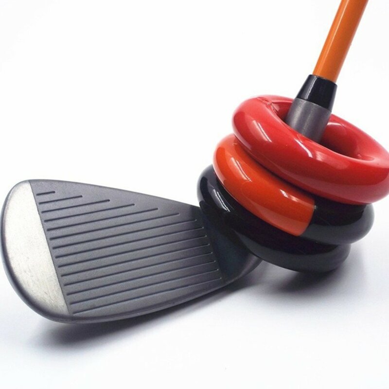 Golf Swing waga pierścień rozgrzewka Donut pomoce szkoleniowe praktyka dla kluby golfowe metalowe okrągłe moc ważona oficjalne czarne czerwone kolory