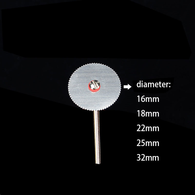 Disco de corte de Metal de acero inoxidable con 1 Mandril para herramientas rotativas Dremel, 16, 18, 22, 25 y 32mm, 6 unidades por juego