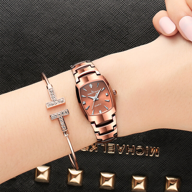 Zegarek damski Moda kwadrat mała tarcza zegarek dla kobiet japoński mechanizm kwarcowy stal nierdzewna zegarek damski luksusowy zegarek damski 2022