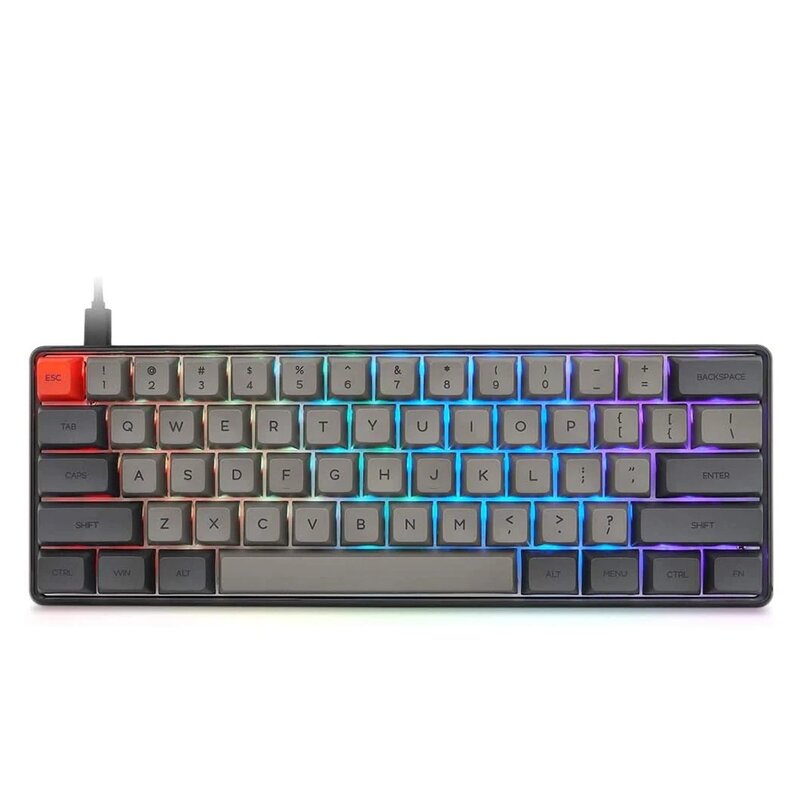 EPOMAKER SK61 Heißer Swap Mechanische Tastatur RGB Backlit NKRO Typ-C Kabel für Win/Mac Gateron Optische Schalter teclado mecânic