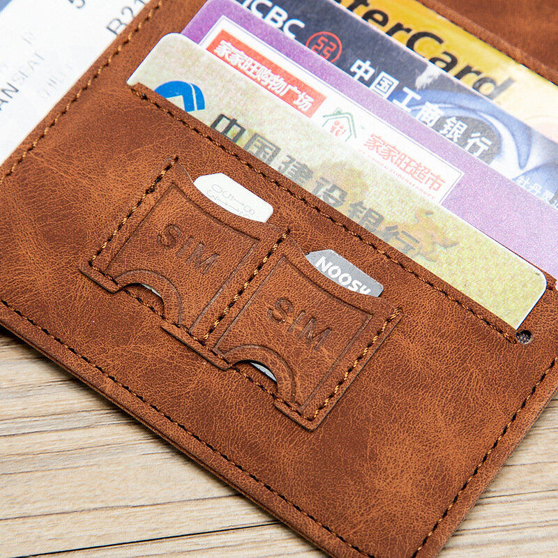 Portatarjetas RFID para hombre y mujer, multifunción, Vintage, bolso para tarjetas de identificación, billetera de cuero PU, funda, accesorios de viaje, 2020