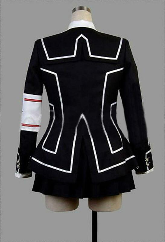 뱀파이어 나이트 코스프레 의상, 유키 또는 흑인 여성, 크로스 화이트 드레스 유니폼
