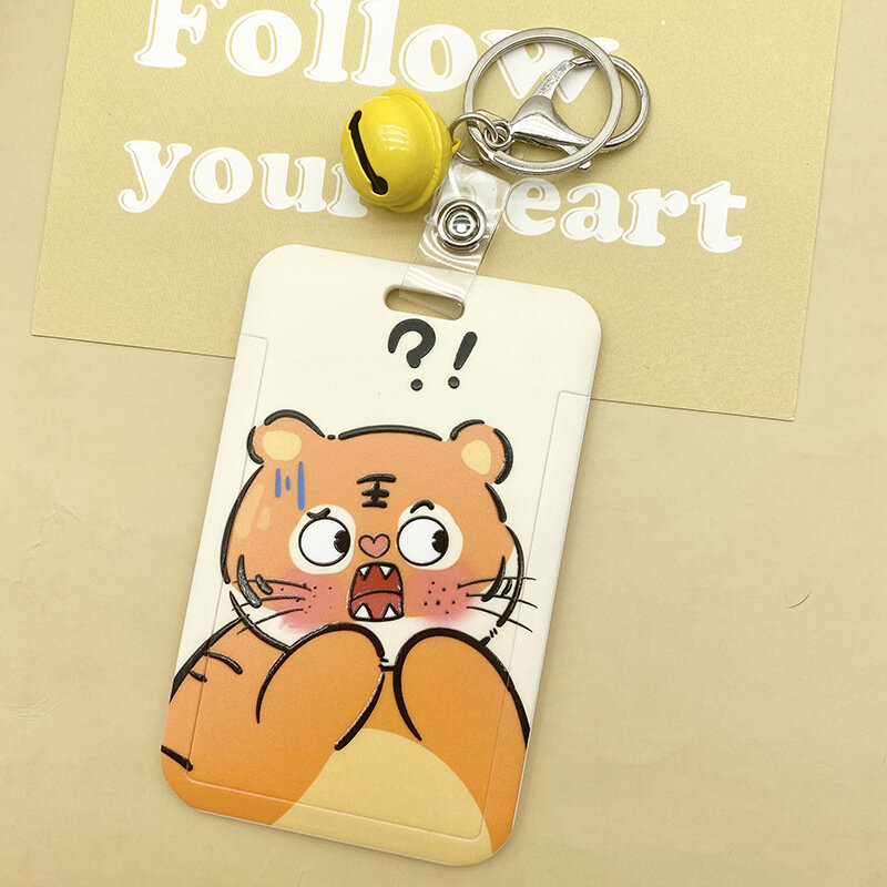 Cartoon Tiger Series Card Holder Lanyard Suitable For Offices, Schools, Exhibitions, ID Cards Hang on The Neck
