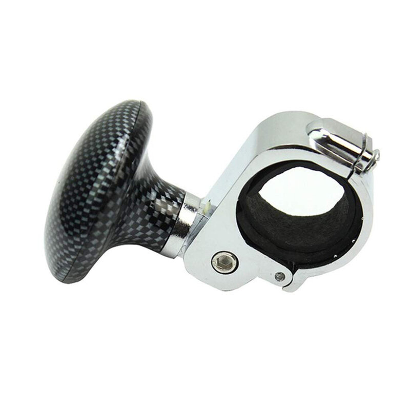 The New durable Anti-slip Stylish Carbon Fiber Car Steering Wheel Auxiliary Control Knob Ball Booster