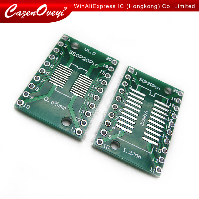 10 teile/los tssop20 ssop20 sop20 bis dip20 pcb transfer board dip pin board pitch adapter auf lager