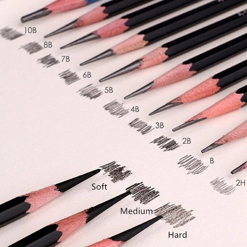 1pc Maries Professional Sketch Pencil  Drawing/Charcoal Pencil 2H HB B 2B 3B 4B 5B 6B 7B 8B 10B Art Stationery Supplies