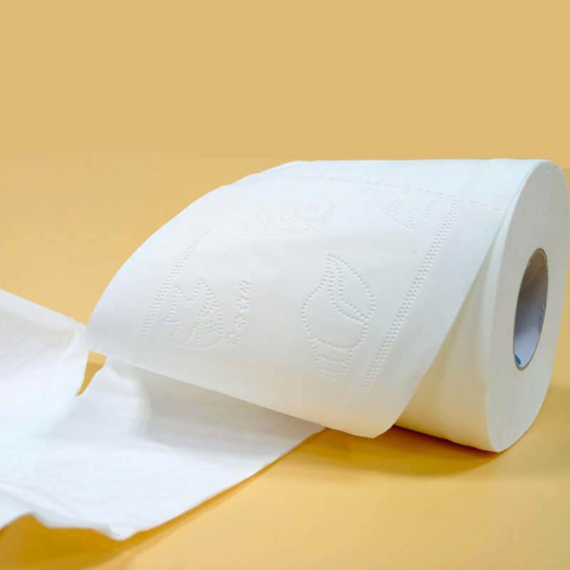 10 рулонов/шт рулонная бумага для туалетной бумаги, 4 слоя, салфетки для туалетной бумаги, полотенца для домашней ванной комнаты, кухонные акс...