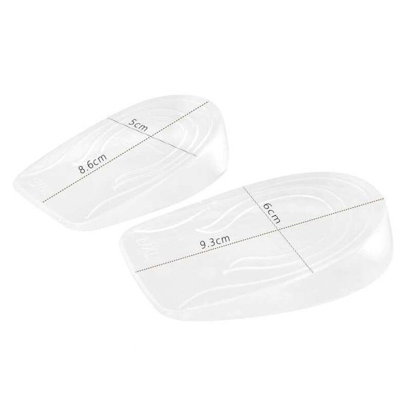 1 Pair Silicone Gel Heightening Shoe Pad Men Women Foot Care Protector Insoles Elastic Cushion Arch Support Insert Heel Pads 1CM