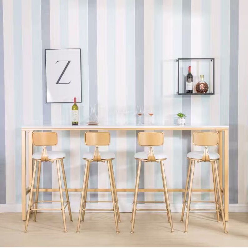 Mesa de bar de mármol con partición de ventana de balcón, mesa de bar para el hogar, silla de tienda de té con leche, mesa alta larga, juego de sillas de bar combinadas