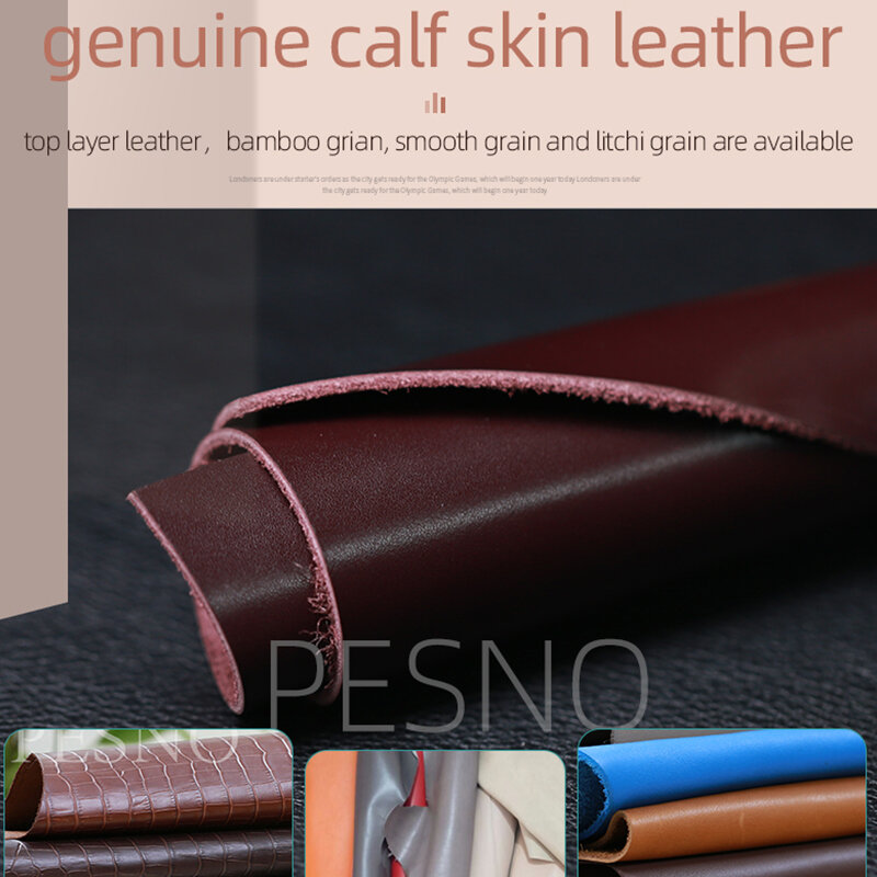 Pesno-Customized Genuine Leather Watch Strap, Bezerro Skin Band, como seu pedido